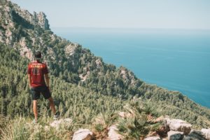 Mallorca Nationalpark Aussicht beim Wandern auf das Meer Mallorca