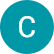 Das Bild zeigt einen blaugrünen Kreis mit einem großen weißen Buchstaben „C“ in der Mitte vor einem schlichten, einheitlichen Katamaran-Hintergrund.